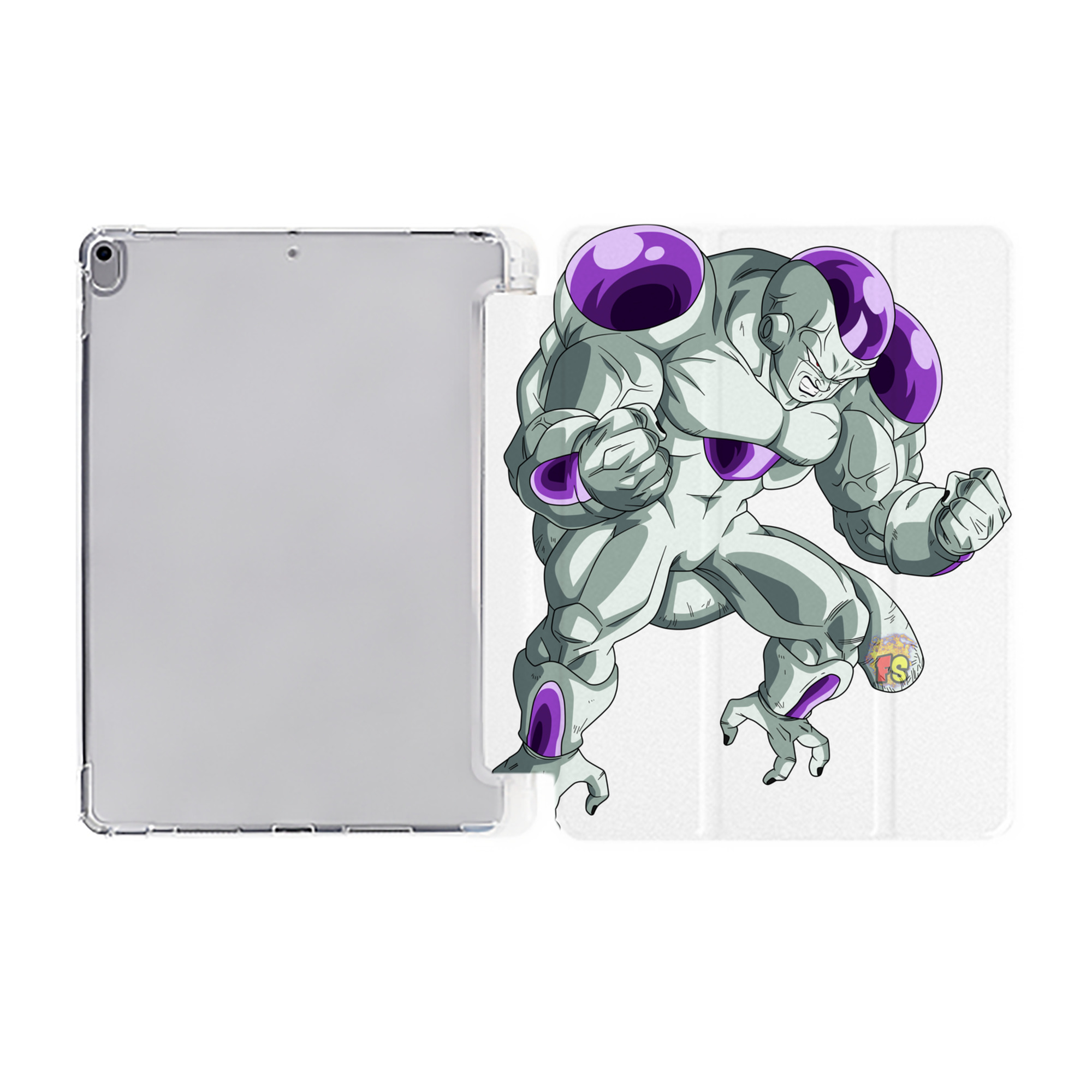 （画像用） ドラゴンボール フリーザ DRAGON BALL Frieza IPad ケース ペン収納付き 三つ折りスタンド PUレザー×シリコン 対応機種9.5/10.5/10.9インチ